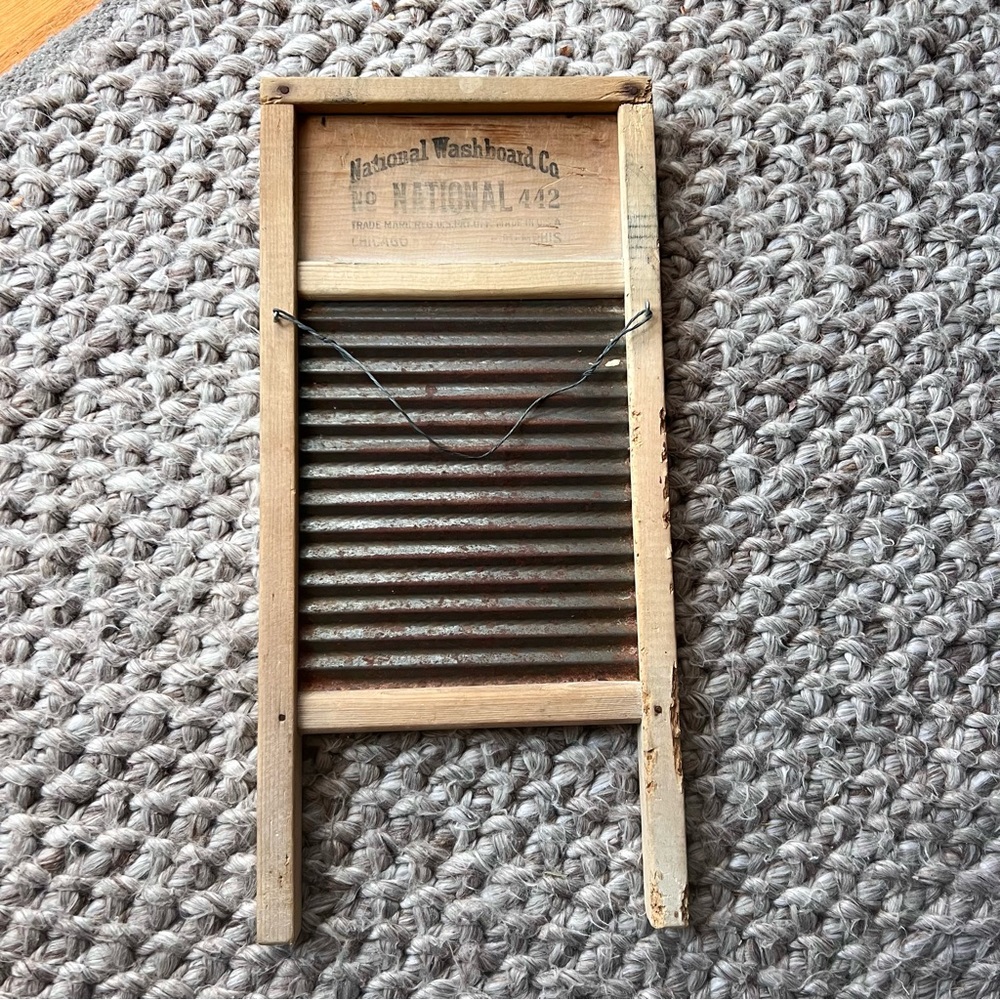 National Washboard Co no 442 antique  well loved washboard made in USA